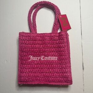 NWT Juicy Couture Woven Hot Pink Small Purse